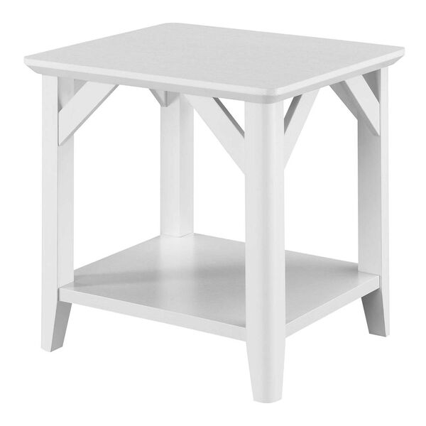 White End Table with Shelf, image 4