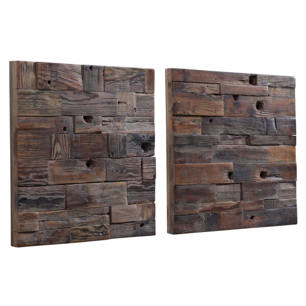 Astern Solid Wood Wooden Wall Panel, Set of 2, image 4