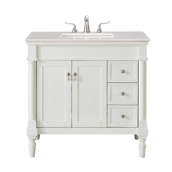 Lexington Antique White 36-Inch Vanity Sink Set, image 2