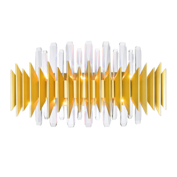 Cityscape Satin Gold Seven-Light Wall Sconce, image 1
