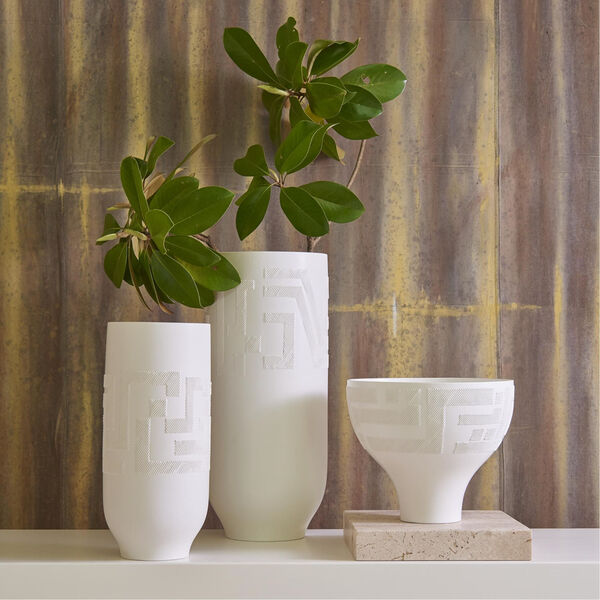 Studio A Home Matte White Large Chaco Vase, image 5
