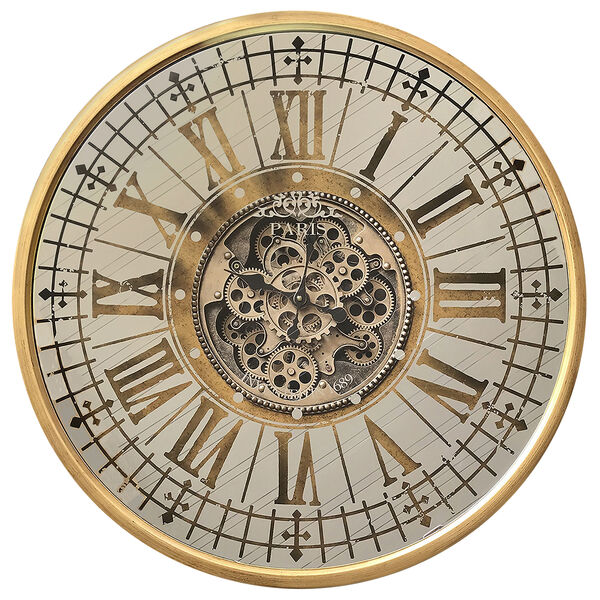 Golden Gears Wall Clock, image 1