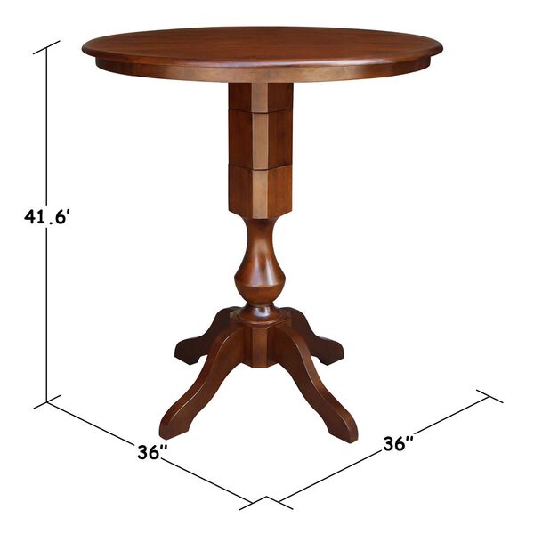 Espresso Round Top Pedestal Table, image 4