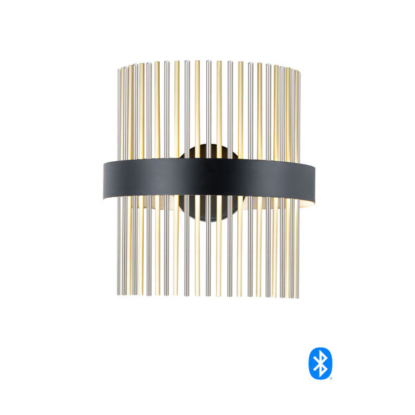 Chimes Black, Satin Nickel and Satin Brass LED Smart Home Wall Sconce, image 1
