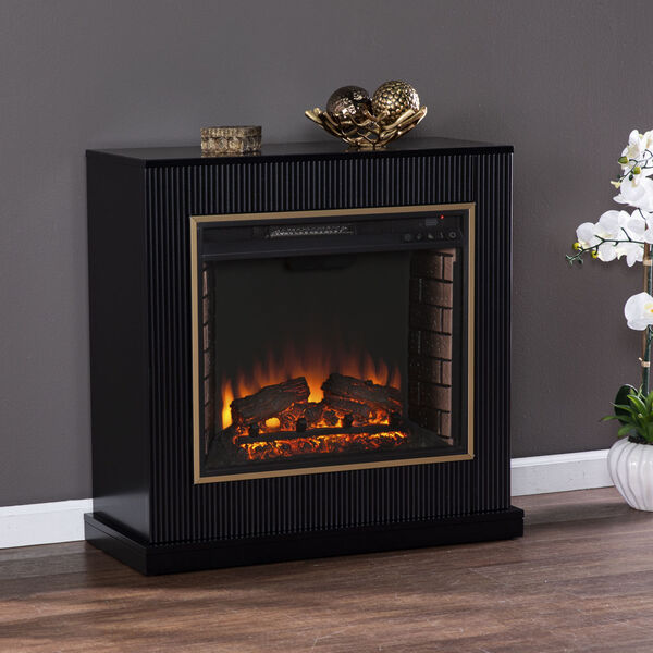 Crittenly Black Electric Fireplace, image 1