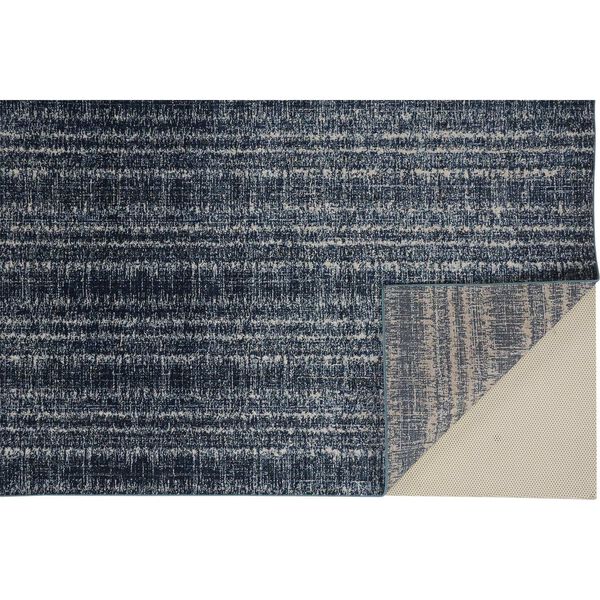 Remmy Casual Solid Blue Ivory Rectangular 4 Ft. 3 In. x 6 Ft. 3 In. Area Rug, image 6