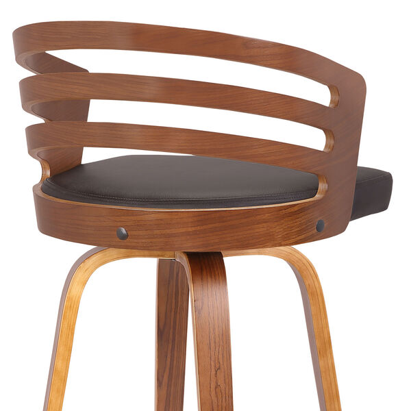 Jayden Brown and Walnut 26-Inch Counter Stool, image 5