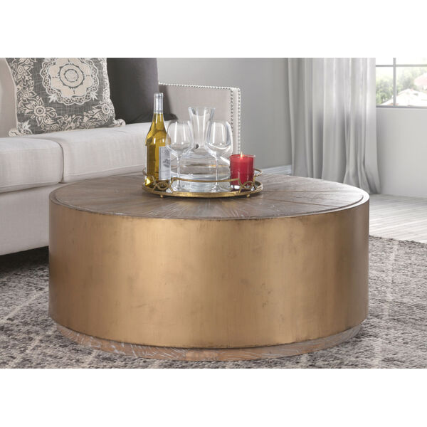 Salsbury Brown and Antique Gold Coffee Table, image 5