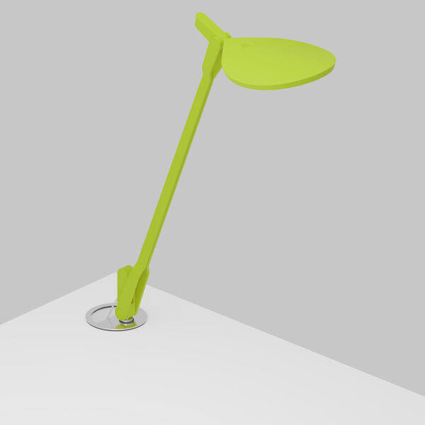 Splitty Matte Leaf Green LED Desk Lamp with Grommet Mount, image 1