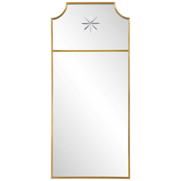 Caddington Brushed Brass 18-Inch x 40-Inch Wall Mirror, image 2