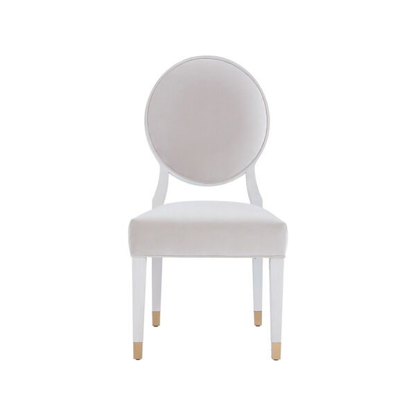 Miranda Kerr Love Joy Bliss White Lacquer Oval Back Side Chair, Set of 2, image 2