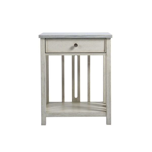 Escape Sandbar Bedside Table with Stone Top, image 1