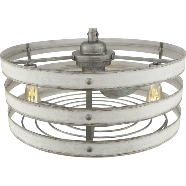 P250012-141-22 Gulliver Galvanized Finish 24-Inch Three-Light LED Ceiling Fan, image 6
