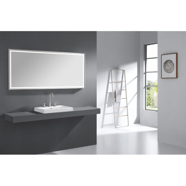 Brushed Stainless 59-Inch LED Mirror, image 5