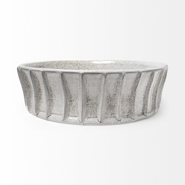 Silone White Ceramic Bowl, image 2