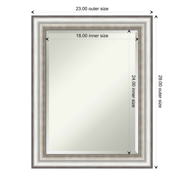 Salon Silver 23W X 29H-Inch Bathroom Vanity Wall Mirror, image 6
