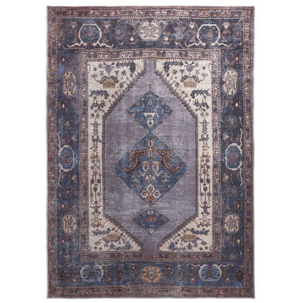 Percy Blue Brown Ivory Area Rug, image 1