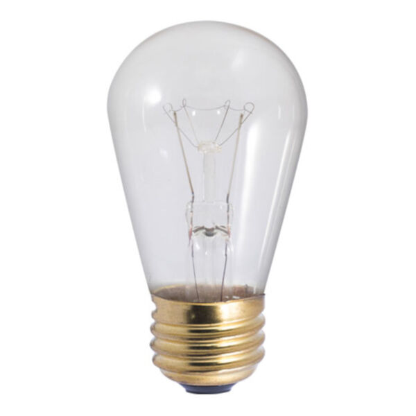 Pack of 25 Clear Incandescent S14 Standard Base Warm White 75 Lumens Light Bulbs, image 1