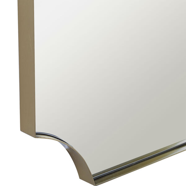 Lennox Brass Scalloped Corner Mirror, image 3