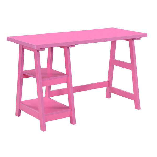 Designs2Go Trestle Desk in Pink, image 6