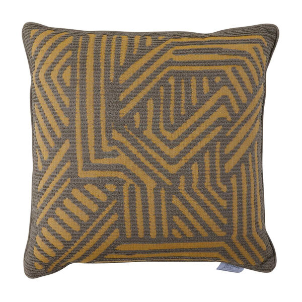 Grooves Mustard 24 x 24 Inch Pillow, image 1