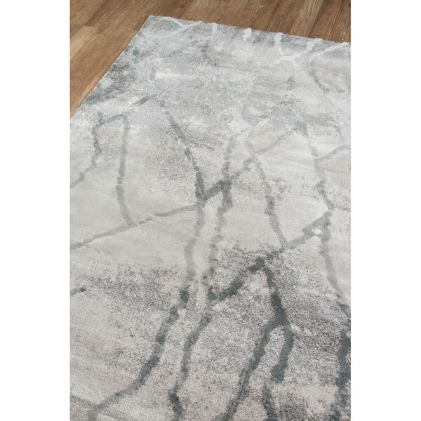 Matrix Gray Abstract Rectangular: 9 Ft. 10 In. x 12 Ft. 10 In. Rug, image 3