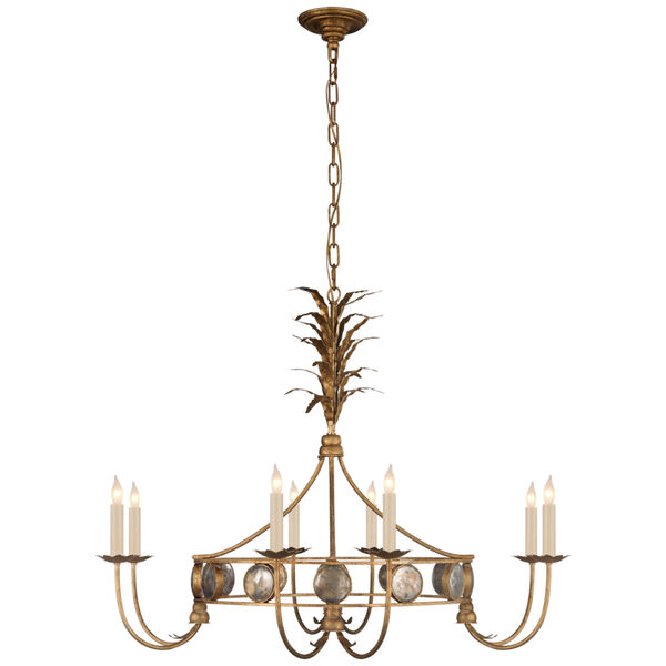 Gramercy Medium Ring Chandelier in Gilded Iron by Chapman and Myers, image 1