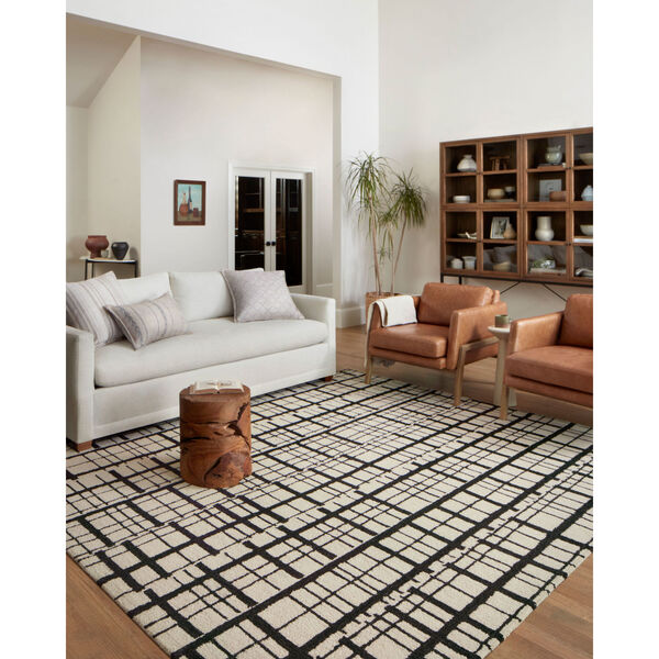 Chris Loves Julia Polly Black and Ivory Area Rug, image 2
