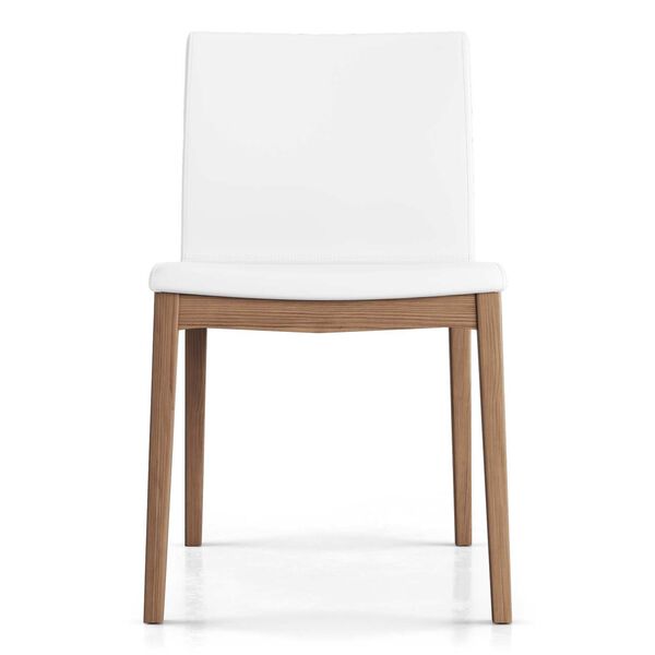 Monza White Eco Leather Chair, image 1