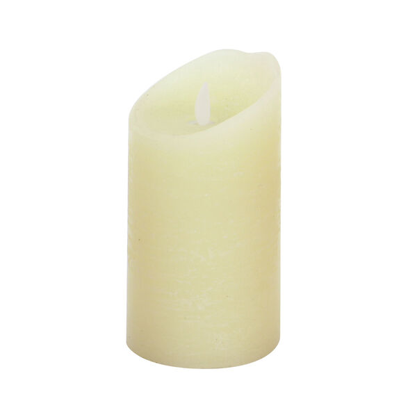 Beige Wax Flameless LED Candles, Set of 3, image 4