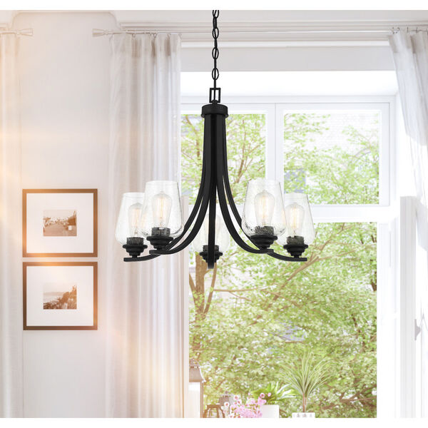 Shyloh Coal Five-Light Chandelier with Clear Seeded Glass, image 3