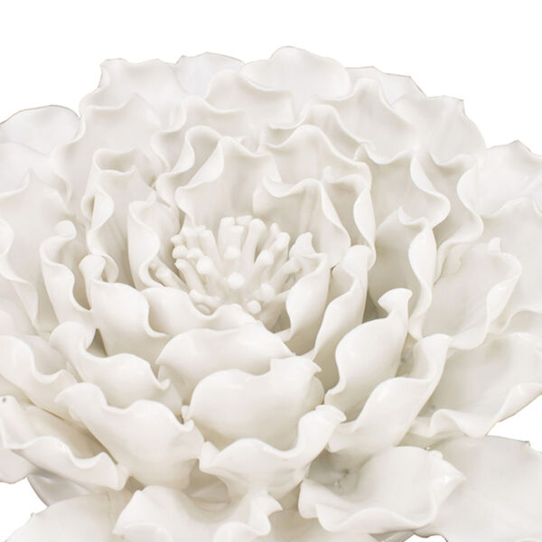 White 3-Dimensional Handmade Flower Wall Decor, image 4