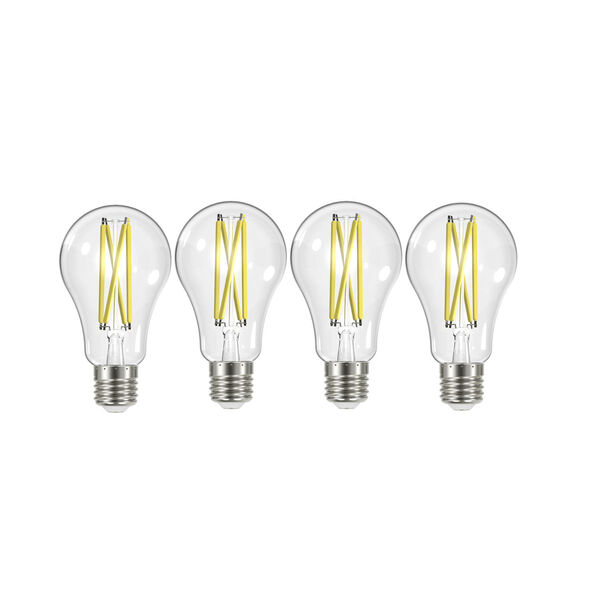Clear 12.5 Watt A19 LED Filament Bulb with 2700K and 1500 Lumens, Pack of 4, image 2