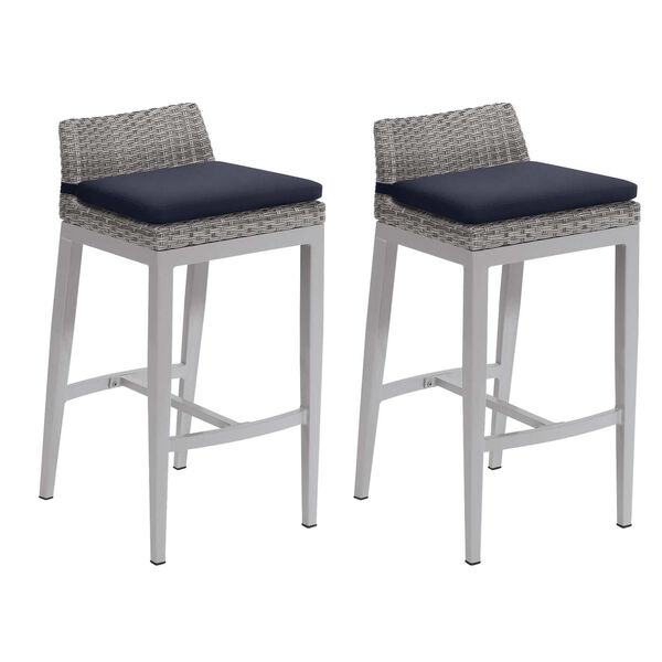 Argento Midnight Blue Outdoor Bar Stool, Set of Two, image 1