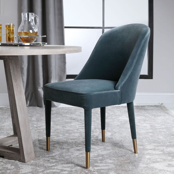 Brie Blue Armless Chair, Set of 2, image 2