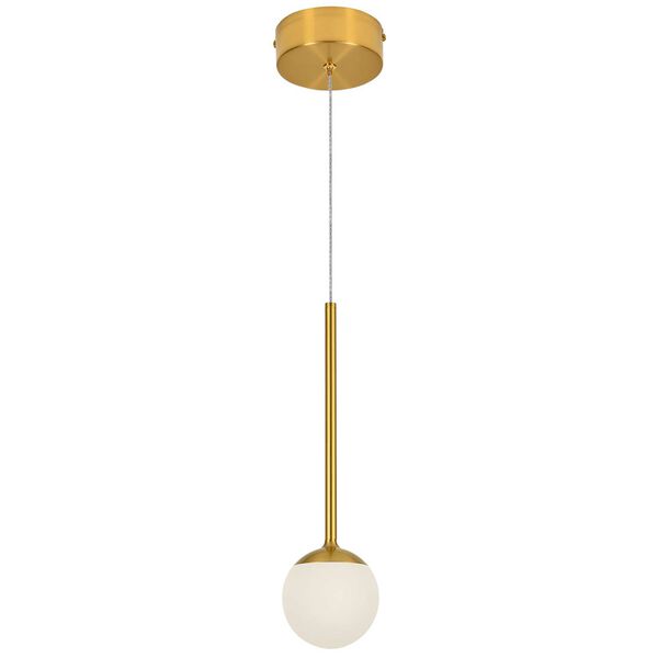 Capri Antique Brass Adjustable Integrated LED Pendant, image 3