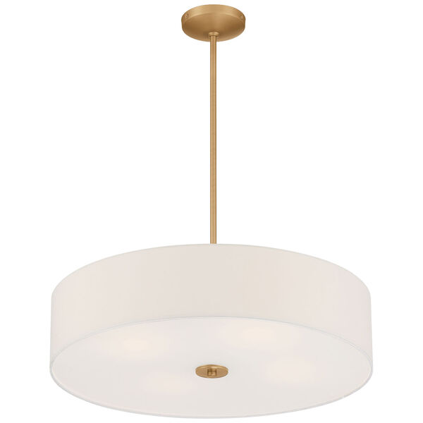 Mid Town Brass-Antique and Satin Four-Light LED Pendant, image 3