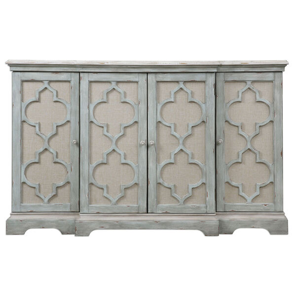 Sophie Weathered Gray Four-Door Cabinet, image 1