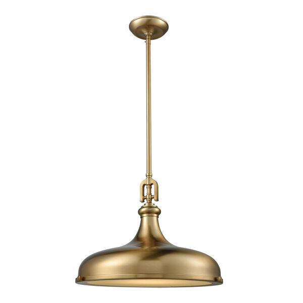 Rutherford Satin Brass 18-Inch One-Light Pendant, image 2