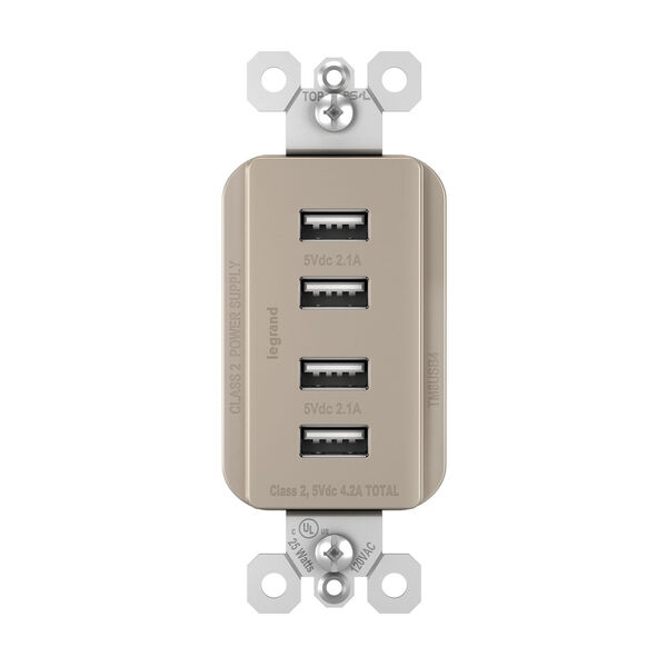 Nickel Quad USB Charger, image 1