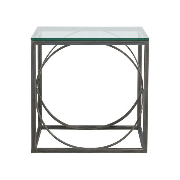 Metal Designs Black Ellipse Rectangular End Table, image 2