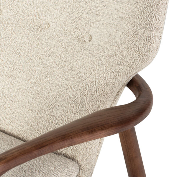 Patrik Beige and Walnut Occasional Chair, image 4