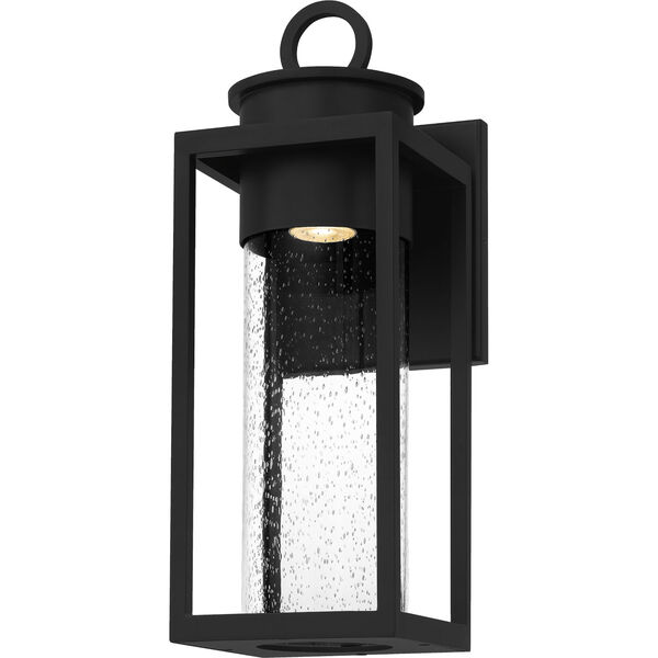 Donegal Matte Black Seven-Inch One-Light Outdoor Wall Mount, image 1