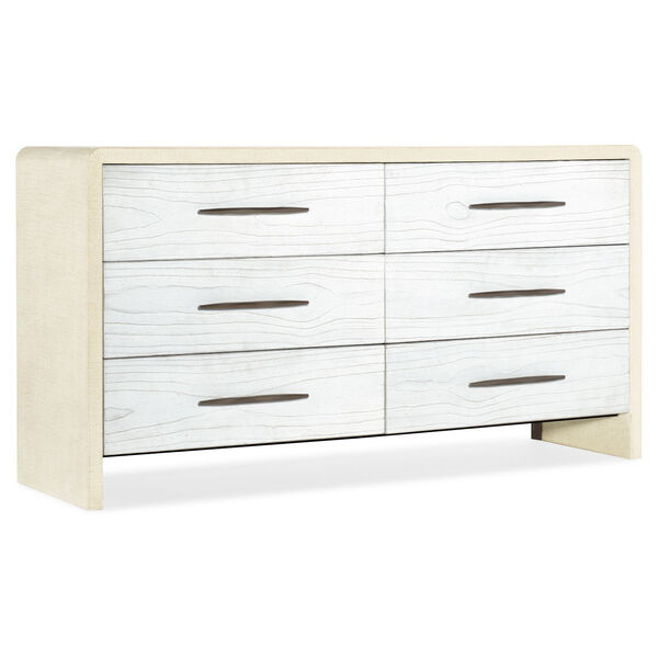 Cascade White Six-Drawer Dresser, image 1