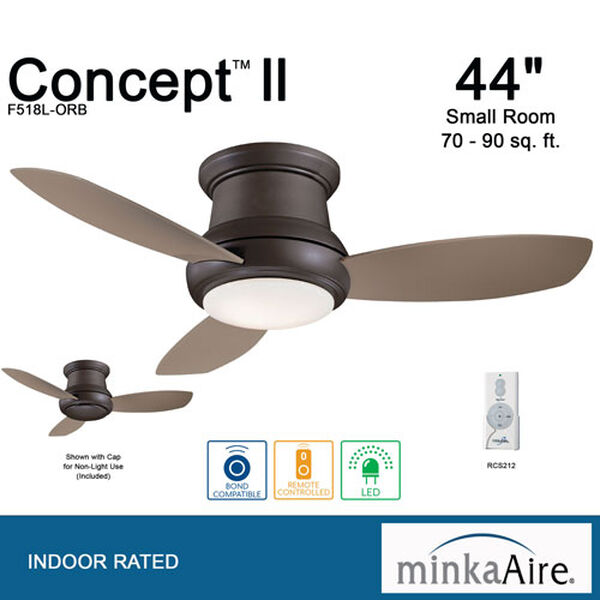 Concept II Oil Rubbed Bronze 44-Inch LED Ceiling Fan, image 6