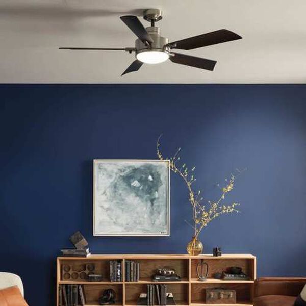 Guardian Brushed Stainless Steel LED 56-Inch Ceiling Fan, image 2