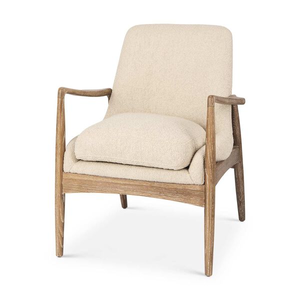 Westan Cream and Light Brown Accent Chair, image 1