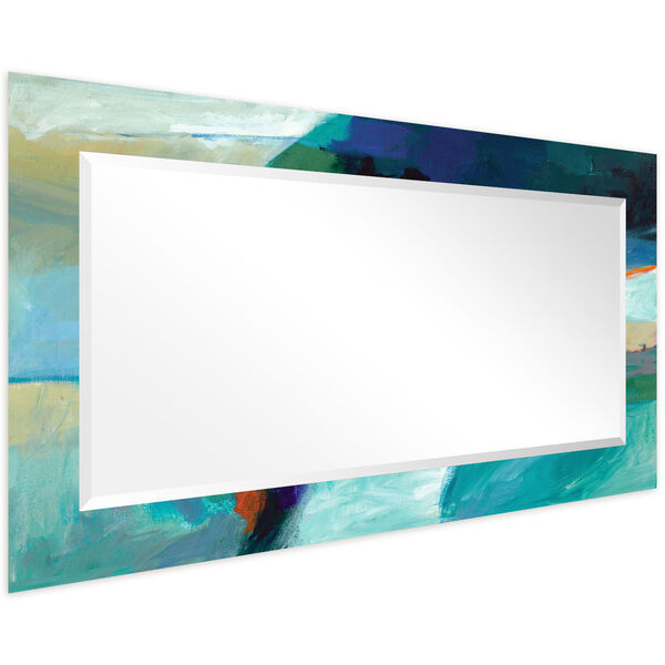 Sky Blue 54 x 28-Inch Rectangular Beveled Wall Mirror, image 4