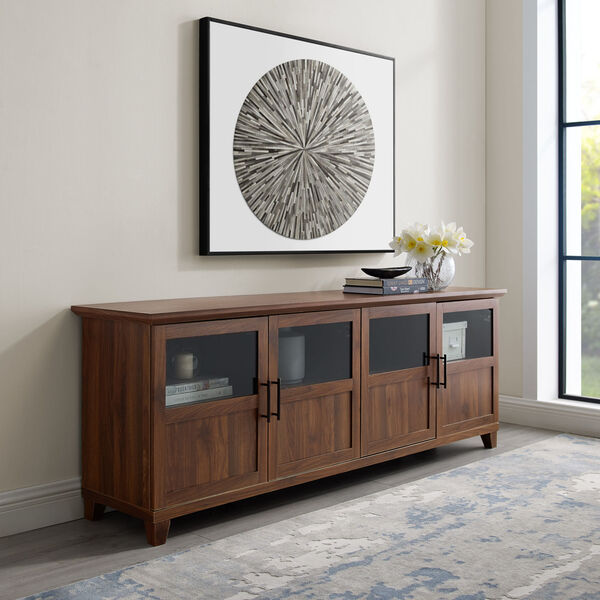 Goodwin Dark Walnut and Black TV Console with Four Panel Door, image 6
