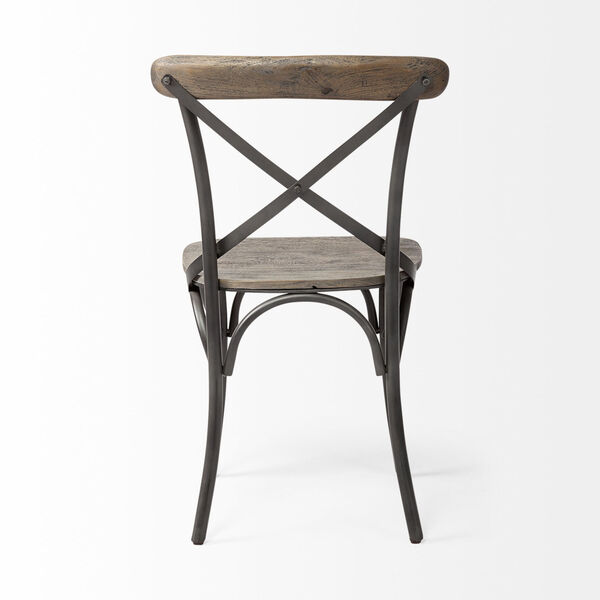 Etienne I Gray and Brown Solid Wood Dining Chair, image 5